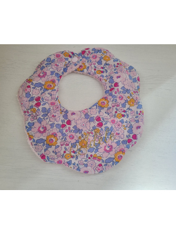 copie de Bavoir fleur en liberty / éponge personnalisé